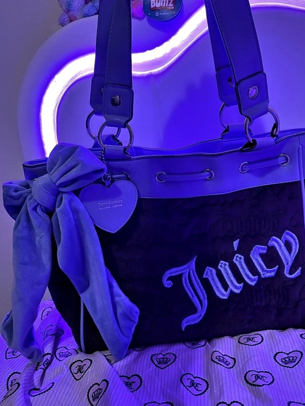 Juicy Couture Daydreamer Tote Bag Black & Purple